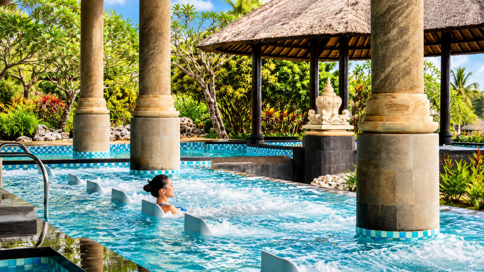 Spa Nusa Dua: kolam hidroterapi outdoor di kawasan resort
